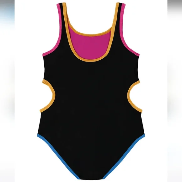 Under Armour Black and Pink One Piece Swimsuit